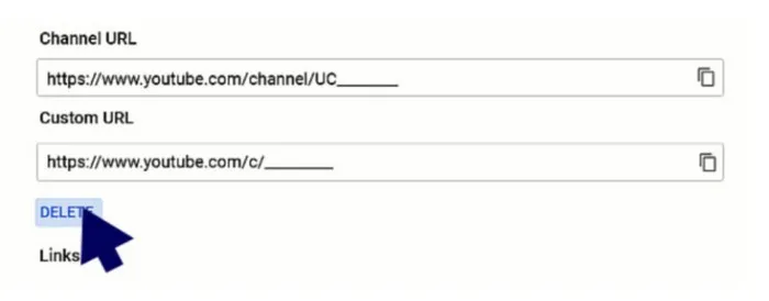 Delete Custom YouTube URL