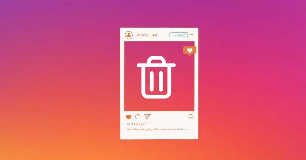 how to delete all instagram posts