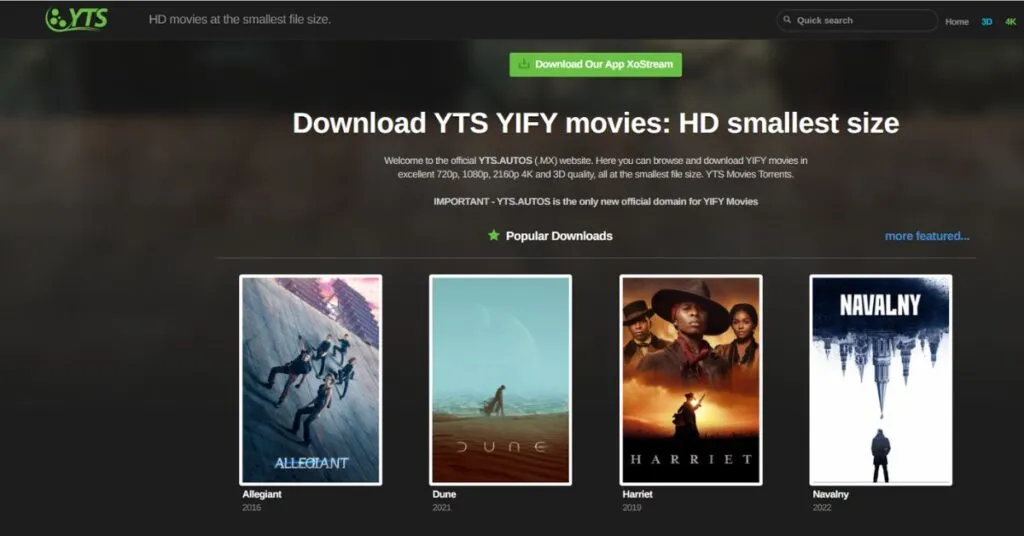 Unblock YTS - 100% Working YTS Proxy & Mirror Sites